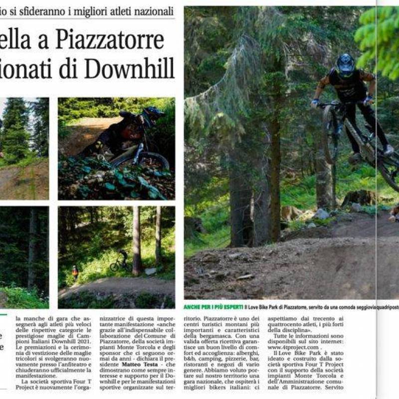Articolo stampa sul Campionato Italiano Downhill 2021