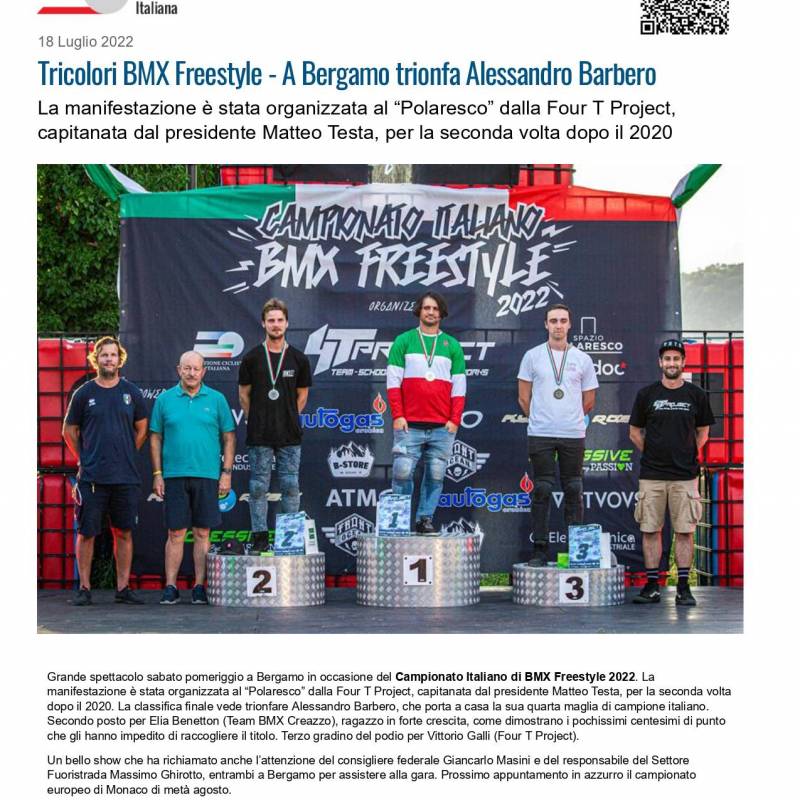 Campionato Italiano Bmx Freestyle 2022 Recap